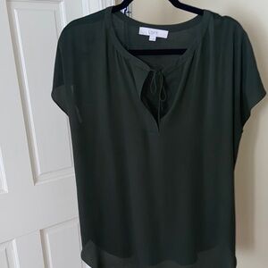 LOFT Women's Forest Green Blouse